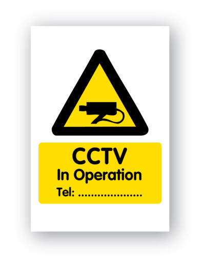 CCTV in Operation. Tel-No-Sign