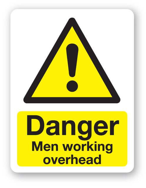 Danger - Men Working Overhead Sign