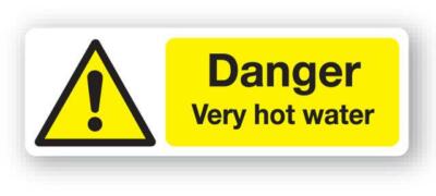 Danger - Very Hot Water Sign