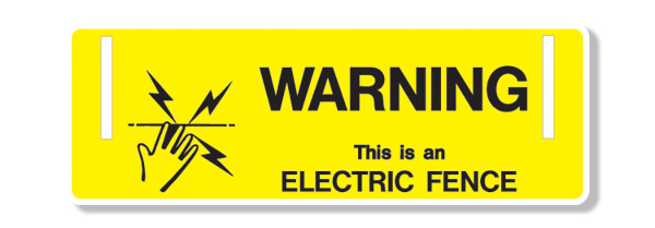 Electric Fence Sign (Pack Of 10)