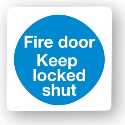 Fire Door - Keep Locked Shut Sign