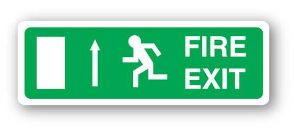 Fire Exit Sign - Arrow Up