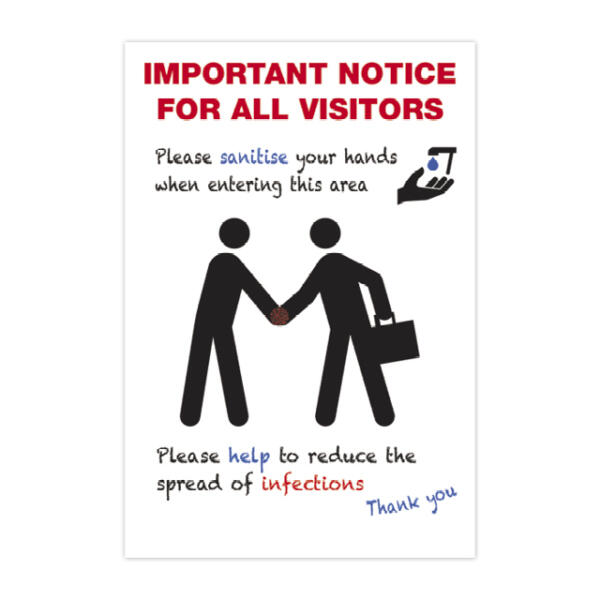 Important Notice - sanitise poster