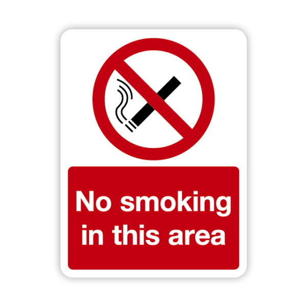 No smoking in this area sign