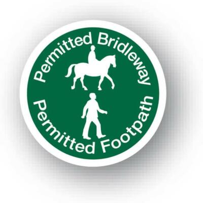 Permitted Bridleway Permitted Footpath Waymarker Disc