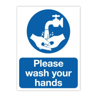 Please wash your hands sticker