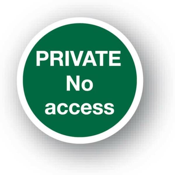 Private No Access Waymarker Disc