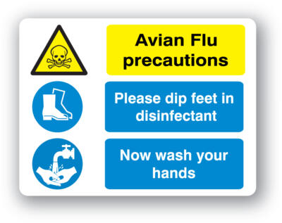 W30BP Avian Flu Precautions sign