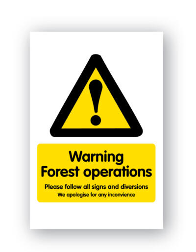 Warning Forest Operations...Sign